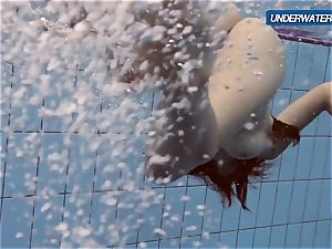 unexperienced Lastova proceeds her swim