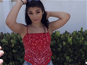 Outdoor pick up pussy pop with Gina Valentina