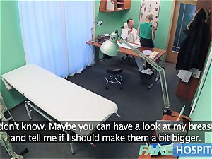 fake hospital Flirty tatted minx demands fast romp